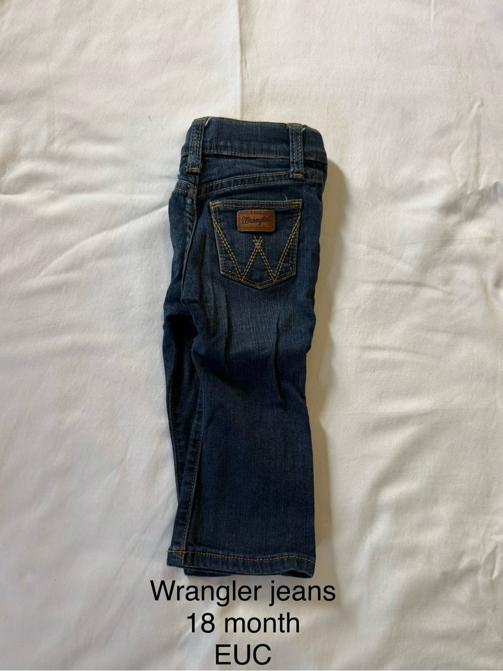 Wrangler Toddler Slim Jeans in Dark Blue Denim